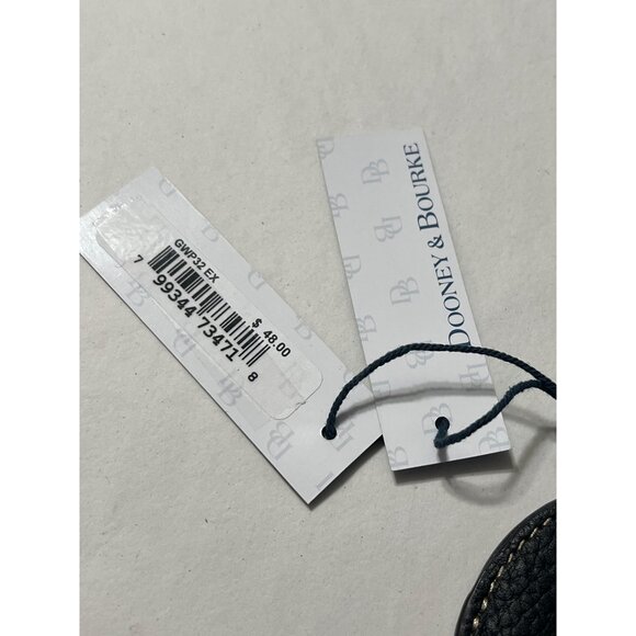 Dooney & Bourke Leather Round Mirror With Tassel & Red Lining - Picture 3 of 7